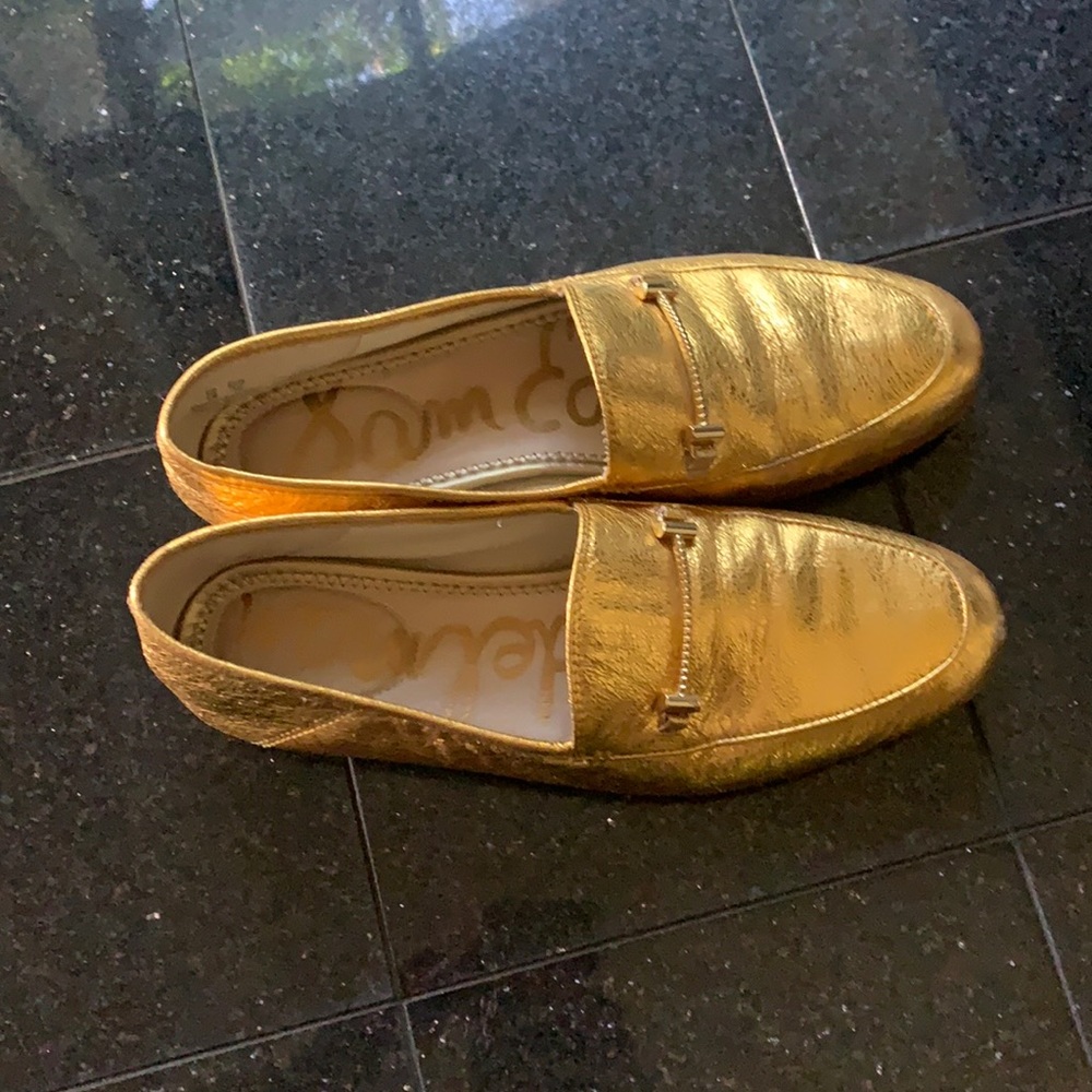 Gold Sam Edelman loafers